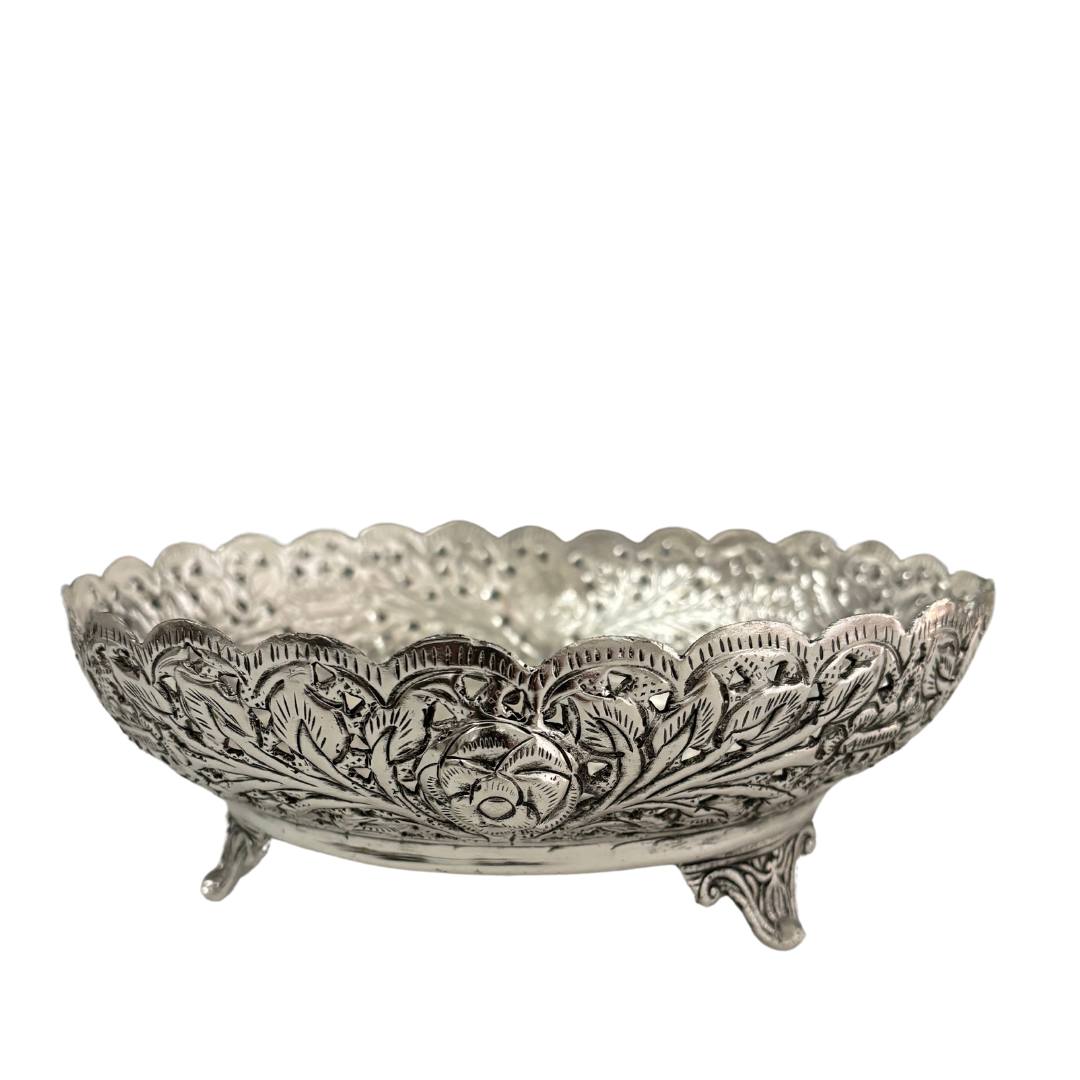 Urli Utsav German Silver Fruit Bowl