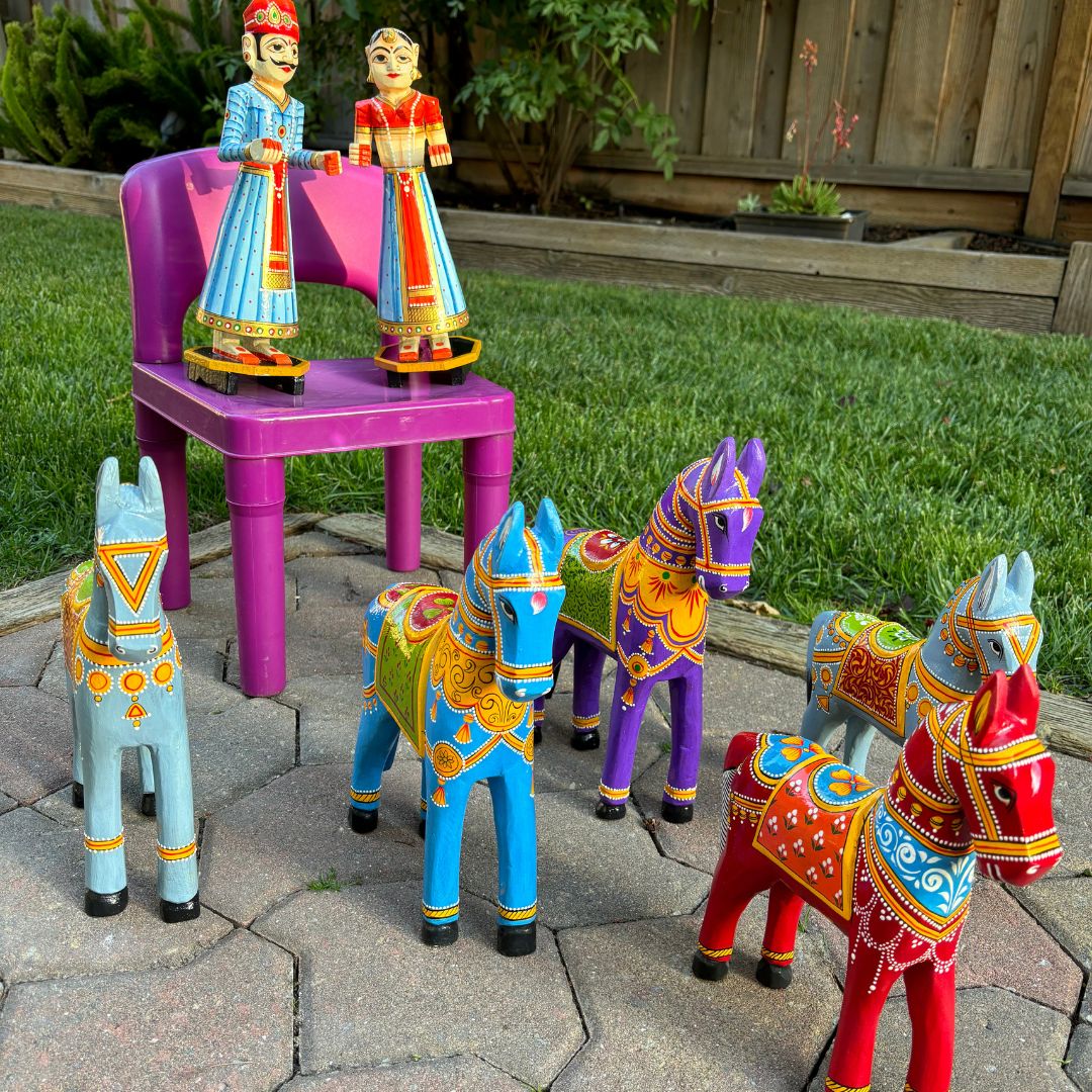 Urli Utsav Table Decor Handpainted Horses