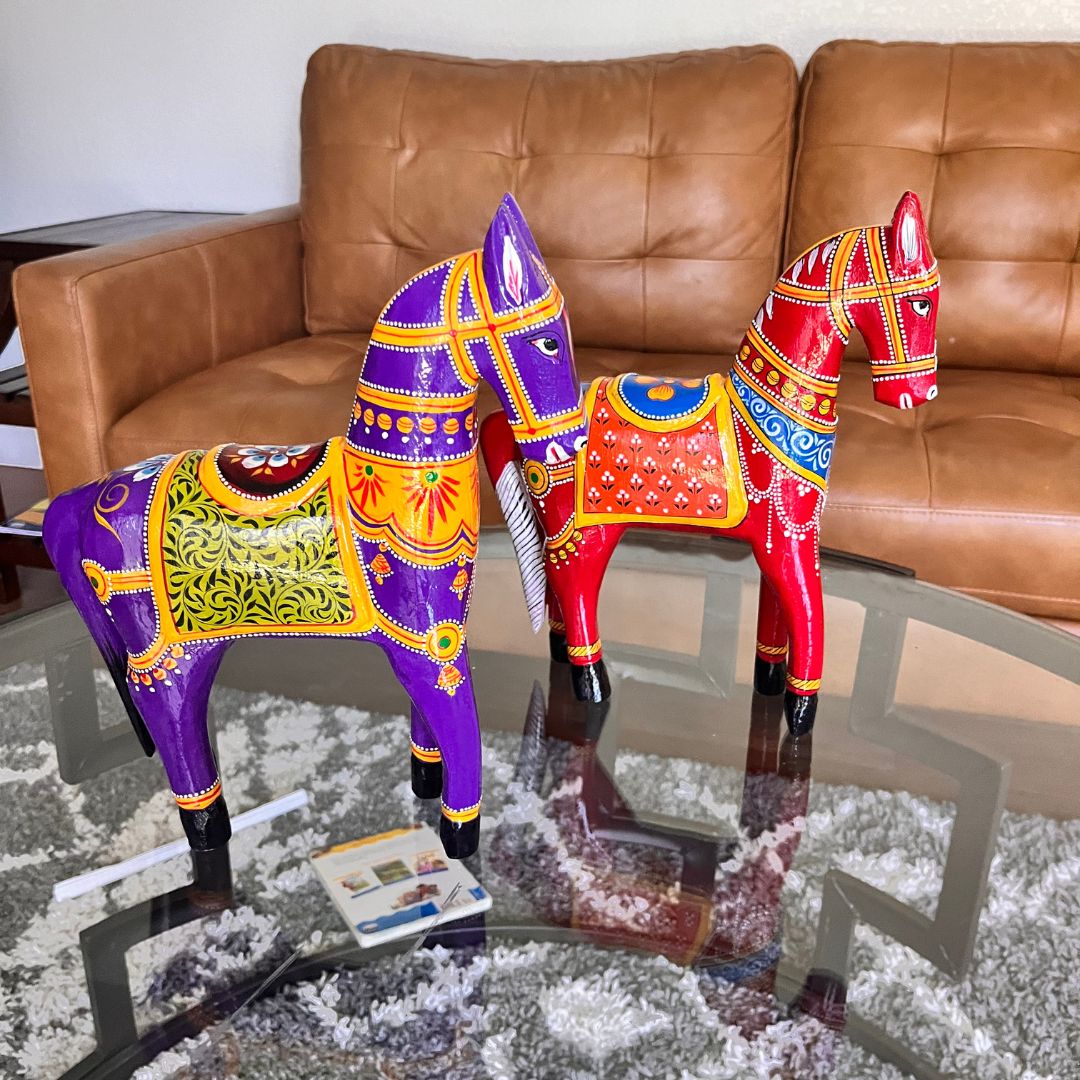 Urli Utsav Table Decor Handpainted Horses