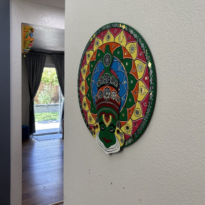 24 inches round Kathakali wall art by urli utsav decor