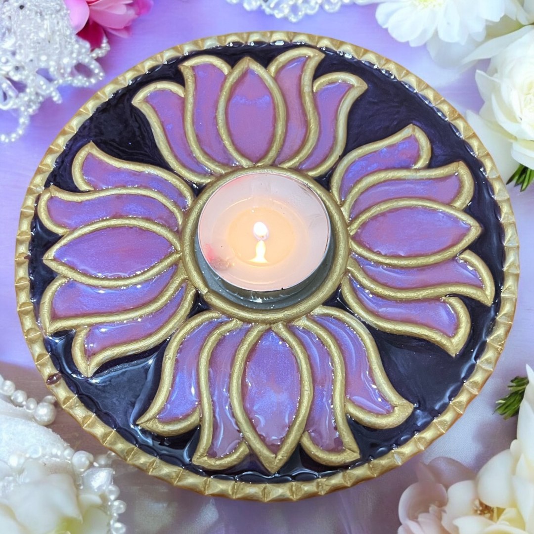 Set of 5 Lippan Candle Holders – Handcrafted T-Lights