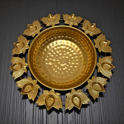 Lotus Urli Bowl - Urli Utsav - Indian Home Decor In USA