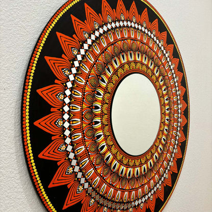 Urli Utsav 36 Inches Mandala Wall Art - Orange