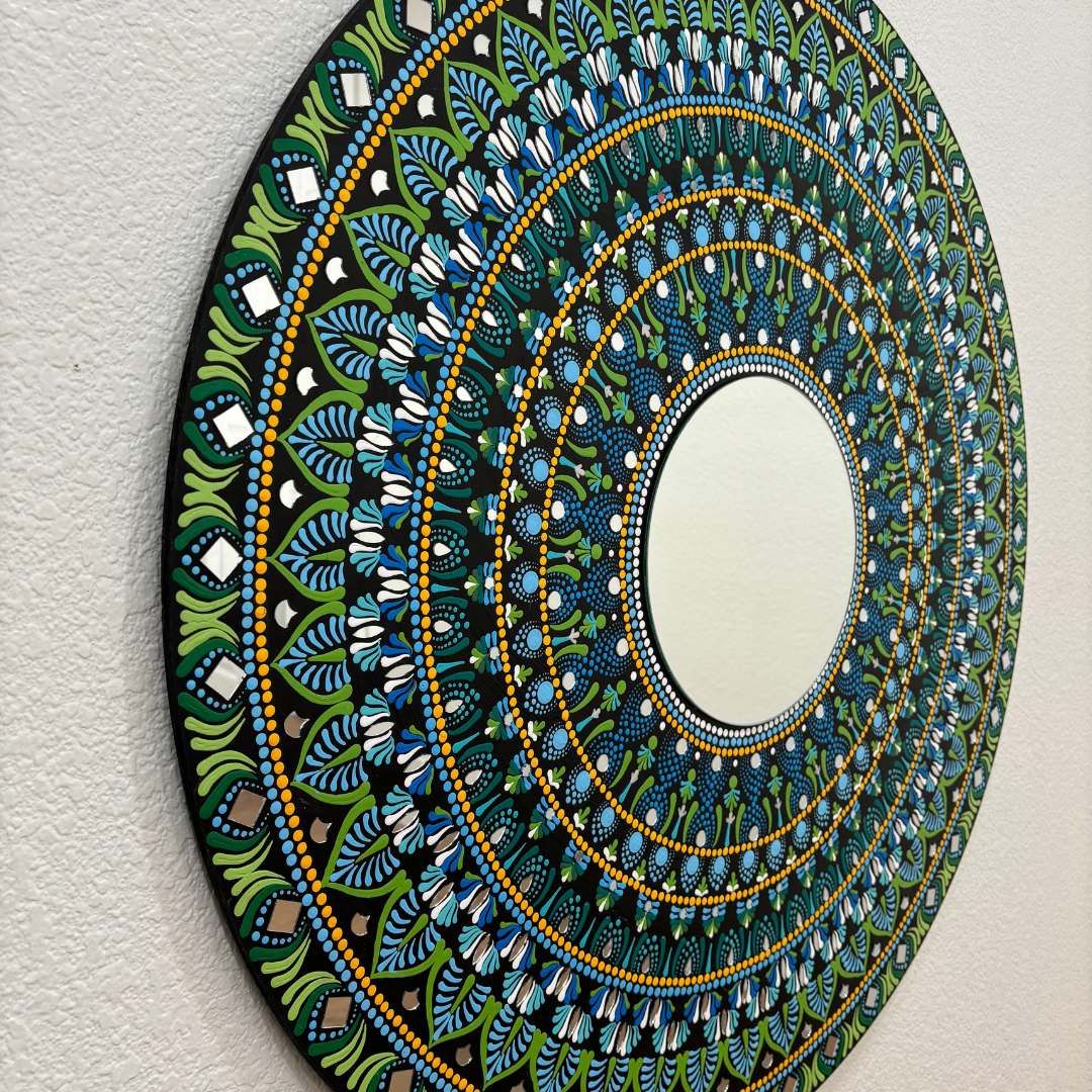 Urli Utsav 36 Inches Mandala Wall Art - Green