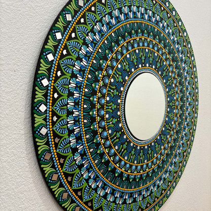 Urli Utsav 36 Inches Mandala Wall Art - Green