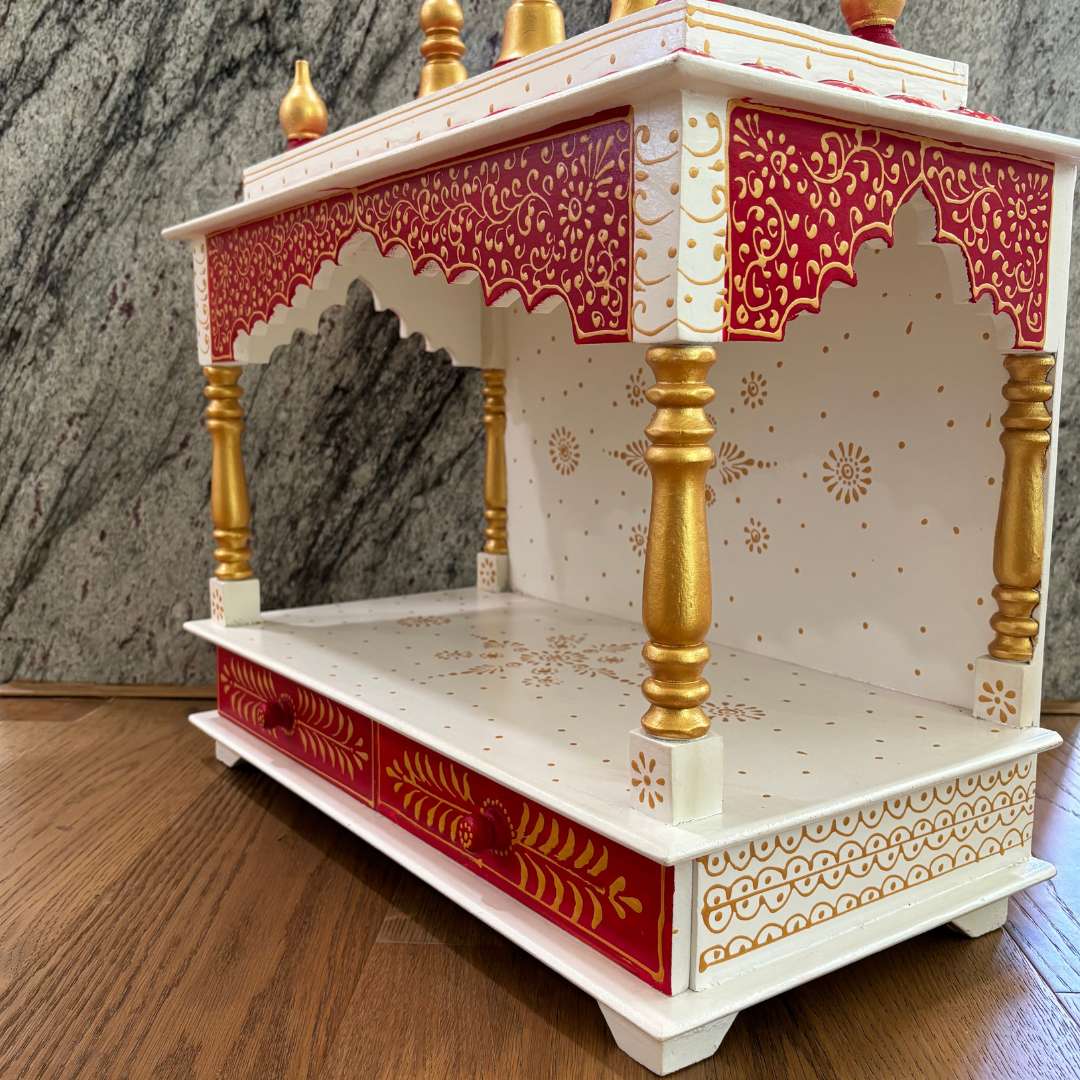 Urli Utsav Hand-painted Pooja Mandir