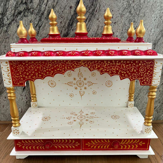 Urli Utsav Hand-painted Pooja Mandir