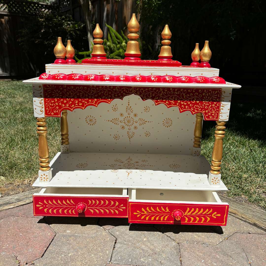 Urli Utsav Hand-painted Pooja Mandir