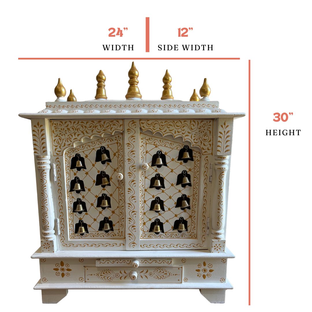 Urli Utsav Hand-painted Pooja Mandir