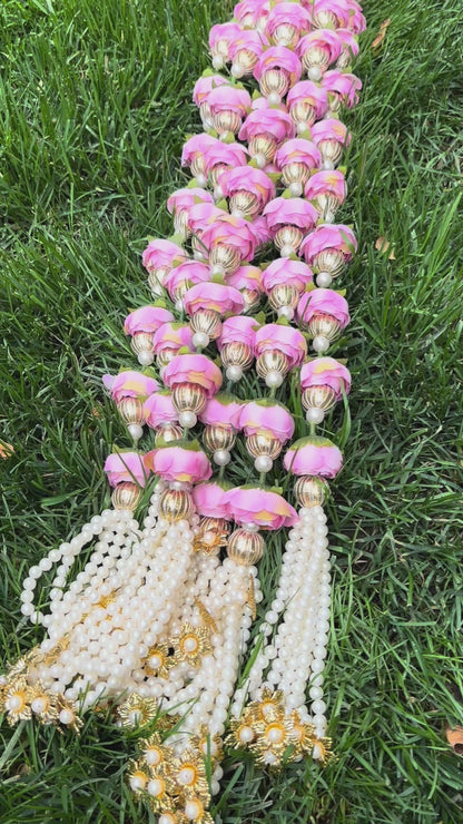 Video of Peony Flower Pearl Garland Set by Urli Utsav Decor – Wedding & Festive Decor