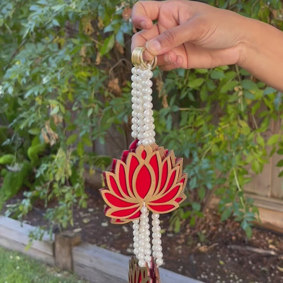 Pichwai Jharokha Pearl Wall Hanging  - Urli Utsav