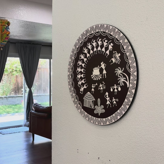 Video of 24-Inches Warli Wall Art