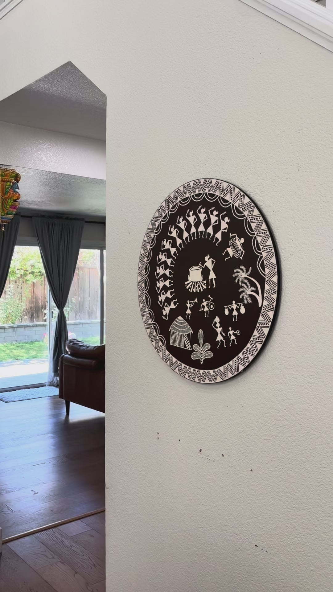 Video of 24-Inches Warli Wall Art