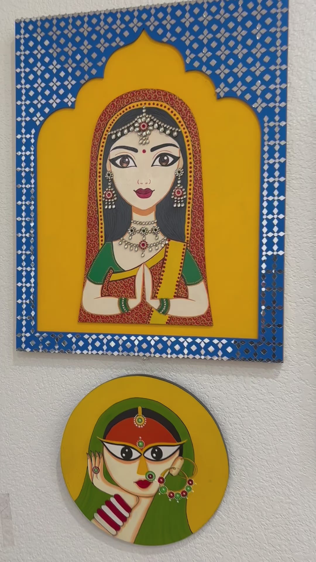 Welcome Female Jharokha Wall Art