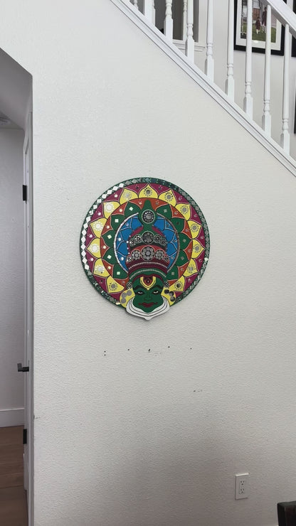 Video Of 24-Inches Kathakali Wall Art