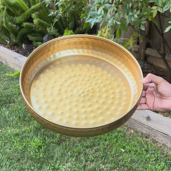 Gold tray or bowl - haldi, mehandi platter