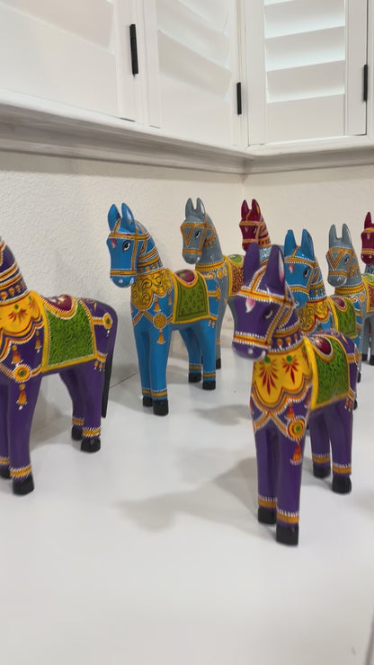 Video of Woden horses by Urli Utsav Decor - Indian Decor Store in USA