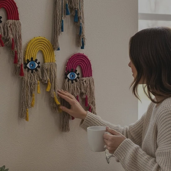 Video of Evil Eye Cotton Rope Wall Hangings by Urli Utsav Decor