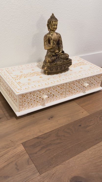 Pooja Bajot with Two Storage Drawers