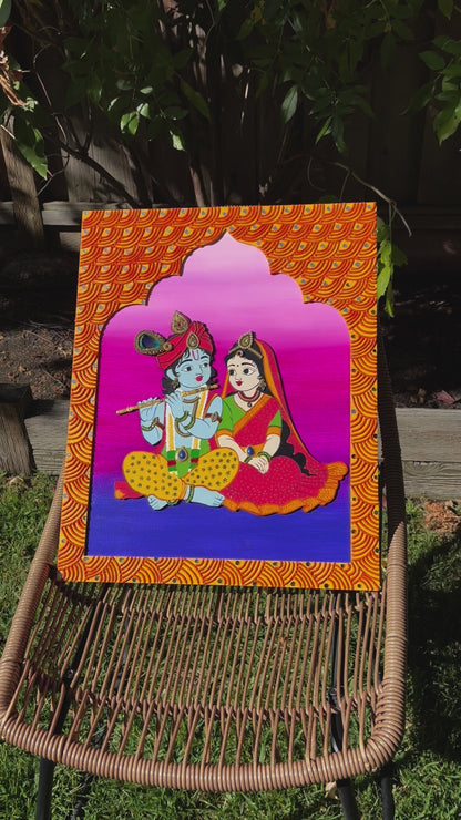 Radha Krishna Jharokha Wall Art