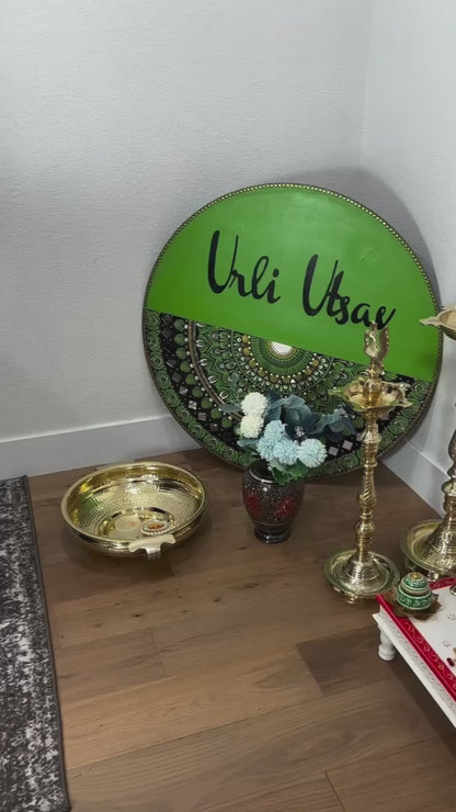 Urli Utsav German Silver Swan Chowki - Indian Decor Store In USA