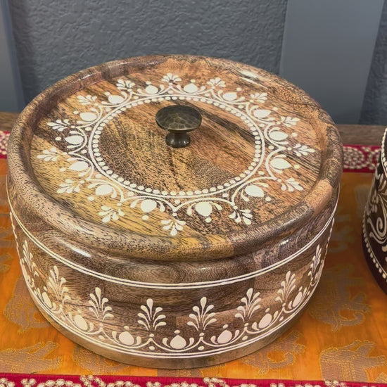 Video Of Wood Roti Box by Urli Utsav Decor