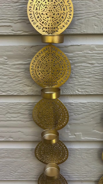 Wall Hanging T-light Holder Set - Diwali Decor