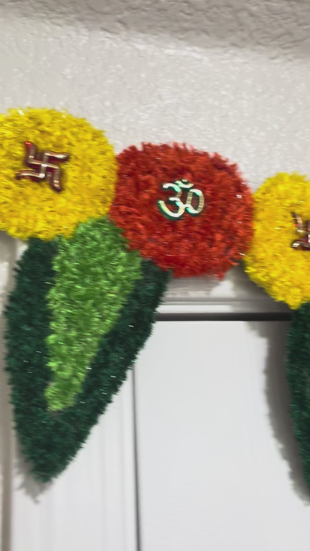 Video of Marigold, Mogra & Moti Toran Bandhanwar – Handcrafted 3FT Door Hanging
