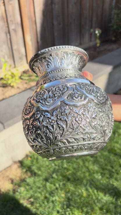 Video of 7-Inches Antique Silver Lota or Kalash