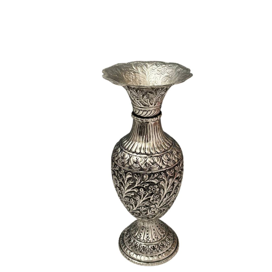 Antique Silver Foliage Vase 