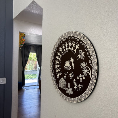 24-Inches Warli Wall Art in USA home