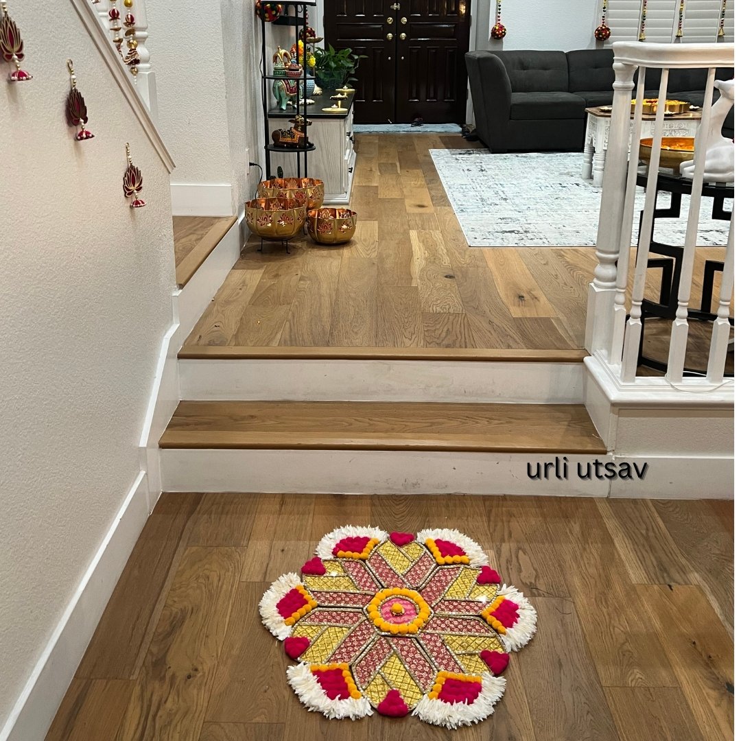 Diwali Decoration using rangoli products by Urli Utsav