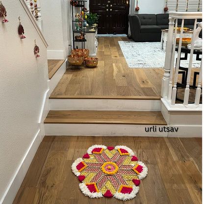 Diwali Decoration using rangoli products by Urli Utsav