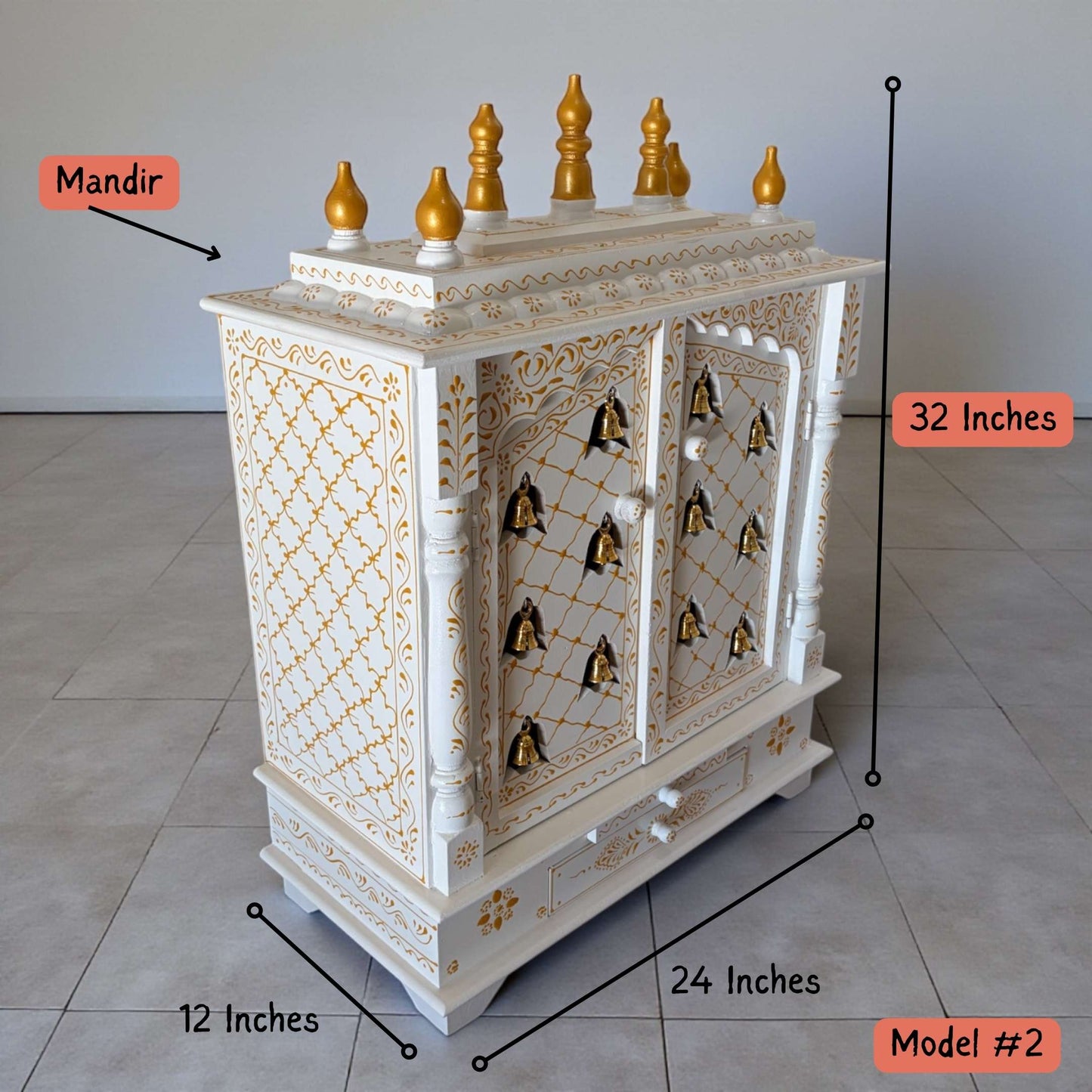 Option 2 - Mandir Only | 32×24×12 in