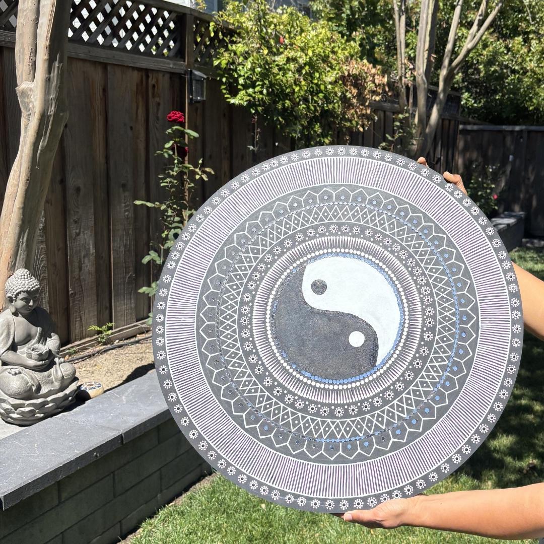 24 inches yin yang wall art by urli utsav decor