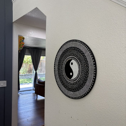 24 inches yin yang wall art by urli utsav decor installed in usa home